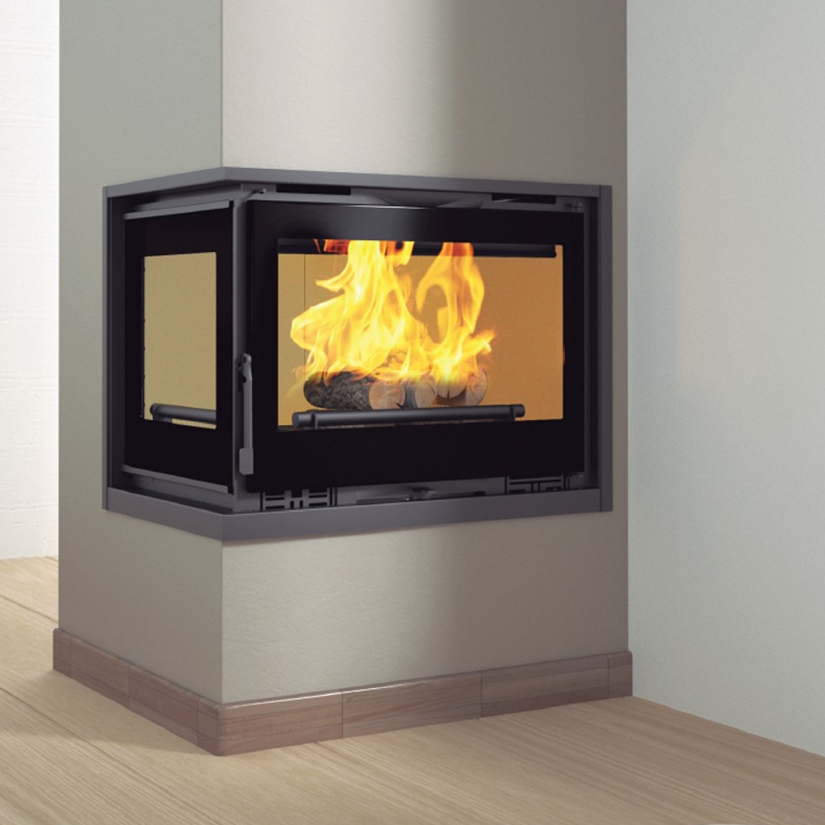 Inserto a Leña, modelo IT-182l para ductos con turbina. (12.5 kW) 